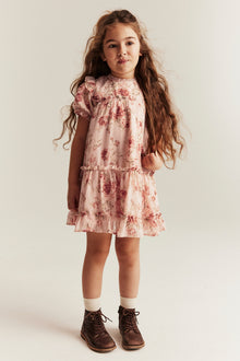Baby & kids pink floral chiffon dress