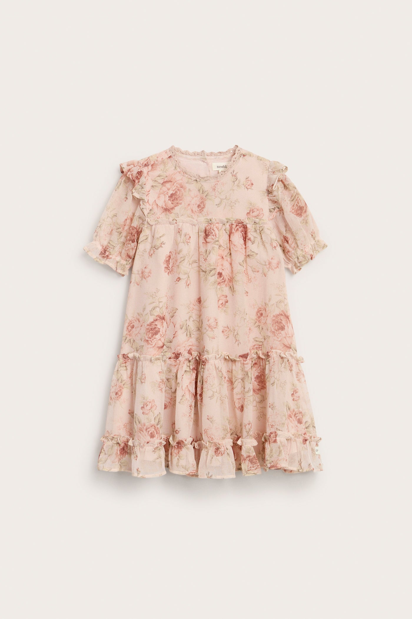 Baby & kids pink floral chiffon dress