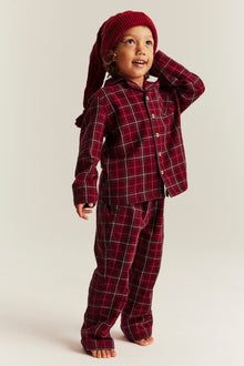 Kids' red checked flannel pyjamas