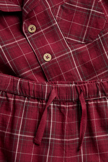 Kids' red checked flannel pyjamas