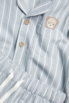 Baby & kids blue striped teddy bear pyjamas