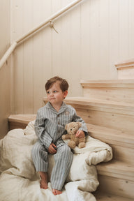 Baby & kids blue striped teddy bear pyjamas