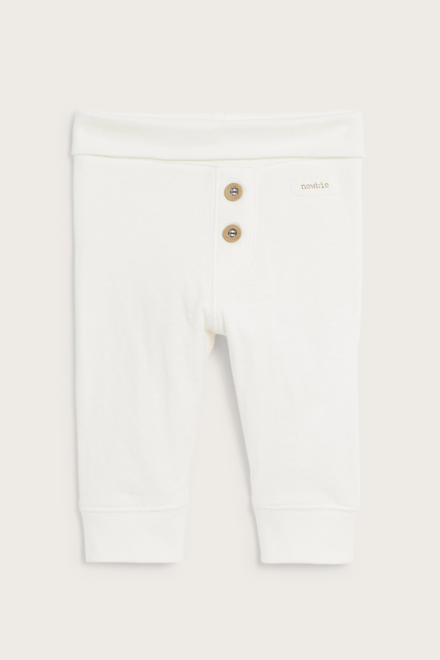 Baby white leggings with buttons