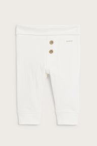 Baby white leggings with buttons