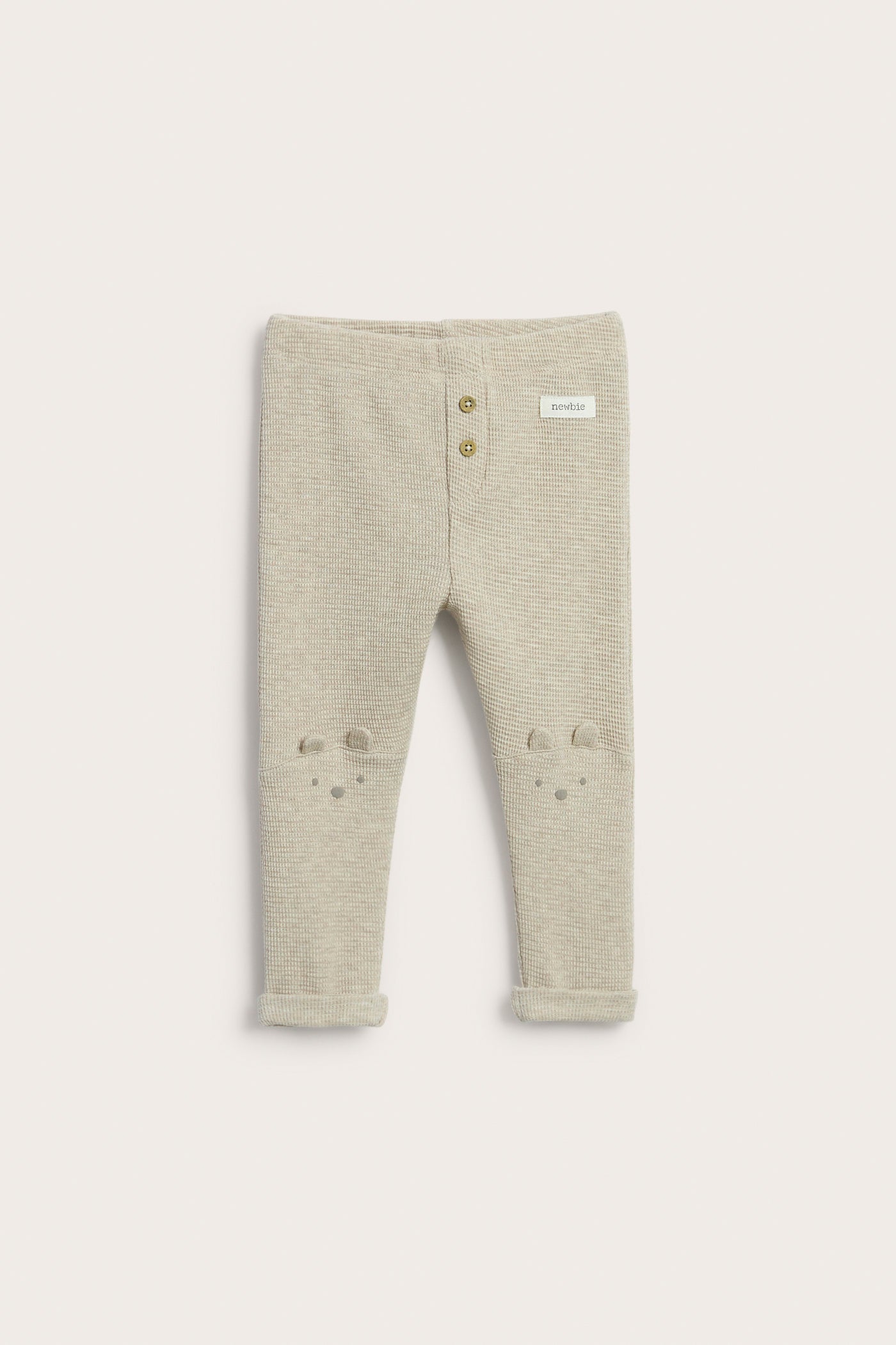 Baby beige waffle leggings
