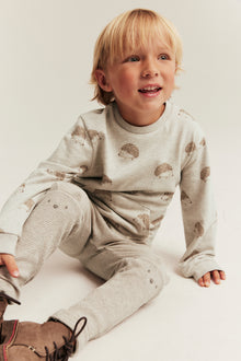 Kids beige waffle leggings