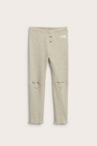 Kids beige waffle leggings