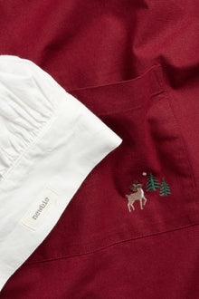 Kids’ red apron with baker’s hat