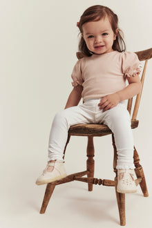 Baby white lace leggings