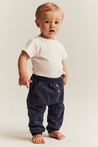 Baby navy blue jogging trousers