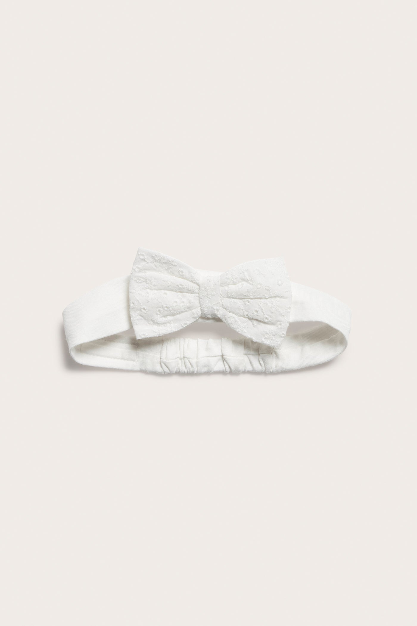Baby and kids white headband with lace bow