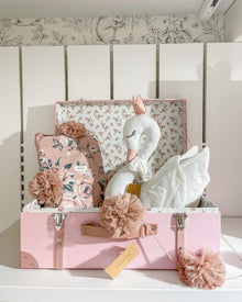 Pink pom-poms garland