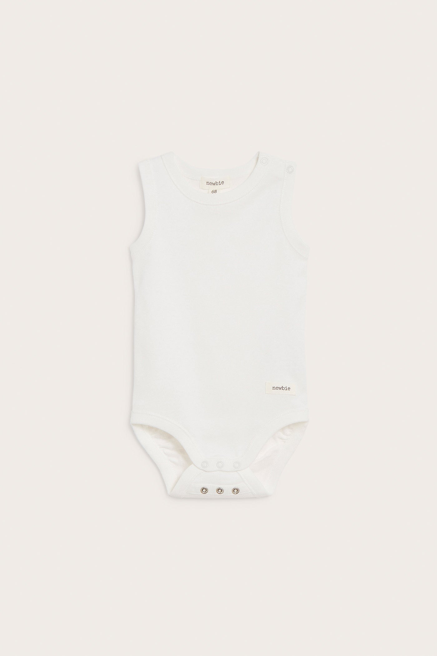 Baby white sleeveless bodysuit