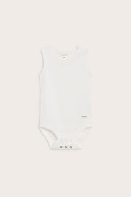 Baby white sleeveless bodysuit