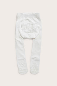 Baby white tights with lace