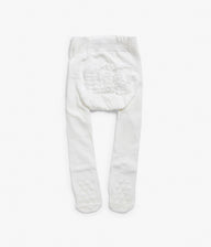 Baby white tights with lace