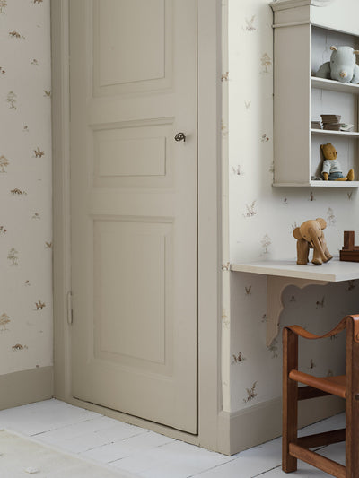 Little Fox beige wallpaper