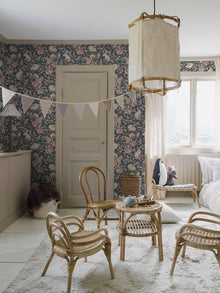 Magic Forest dark blue animal wallpaper