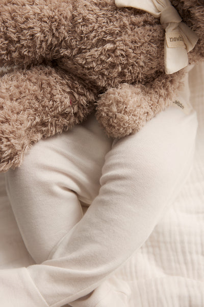 Baby white basic tights with feet