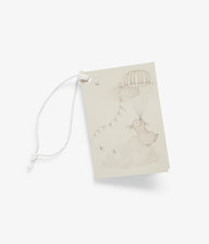 White bunny print small gift card