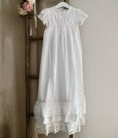 White lace Christening dress