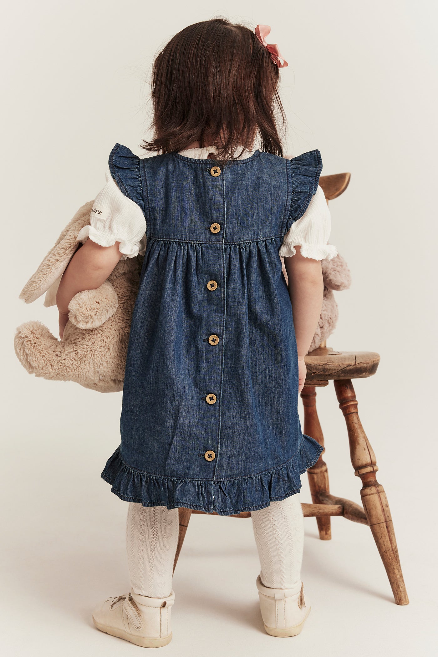 andmary Baby ribbon denim XS ⑥ ANDMARY】Baby ribbon denim