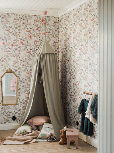 Minou off-white forest wallpaper