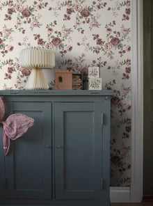 Nomi white floral wallpaper