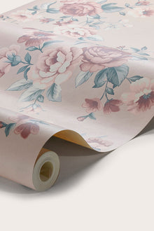 Nomi pink floral wallpaper