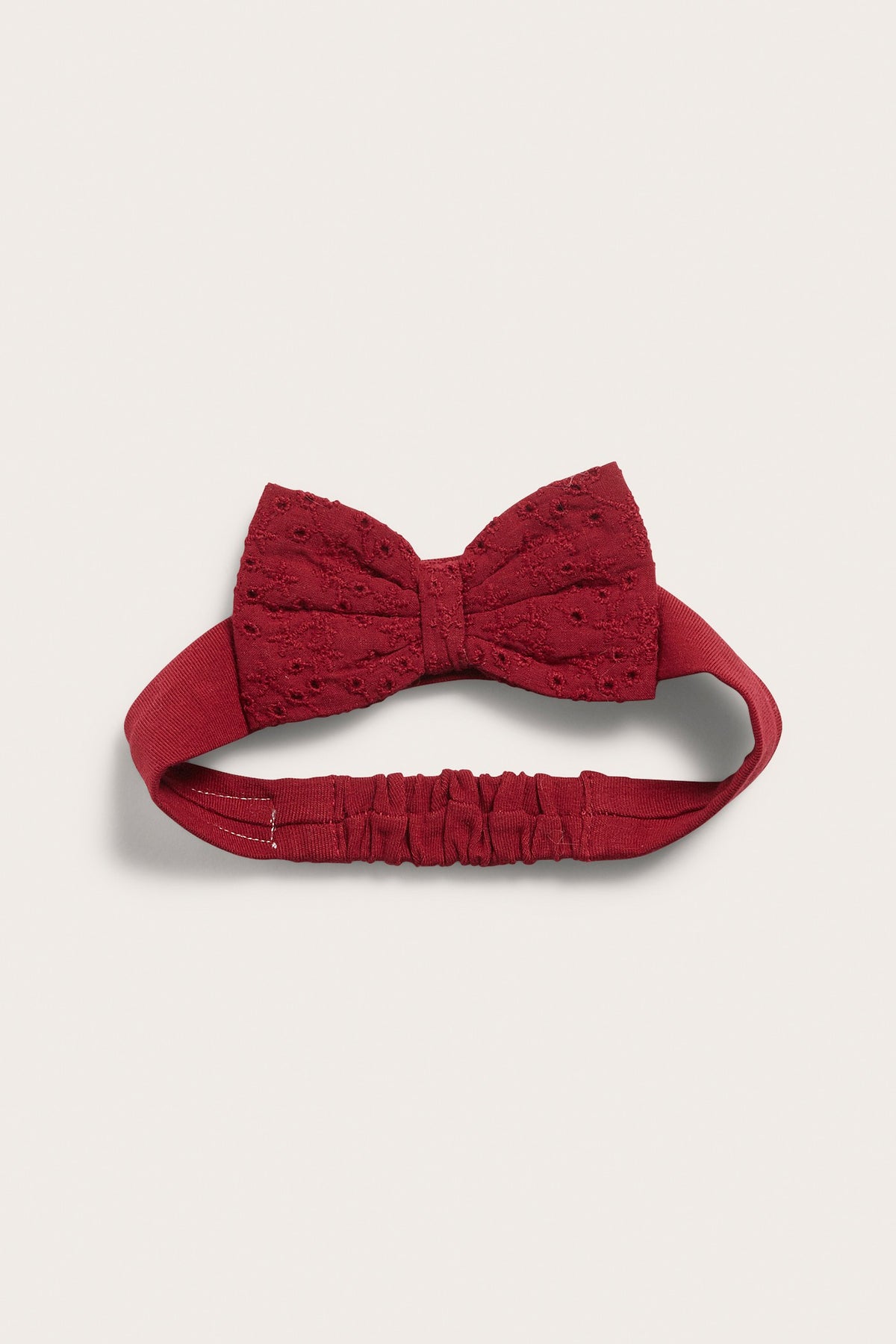 Baby red lace Christmas headband