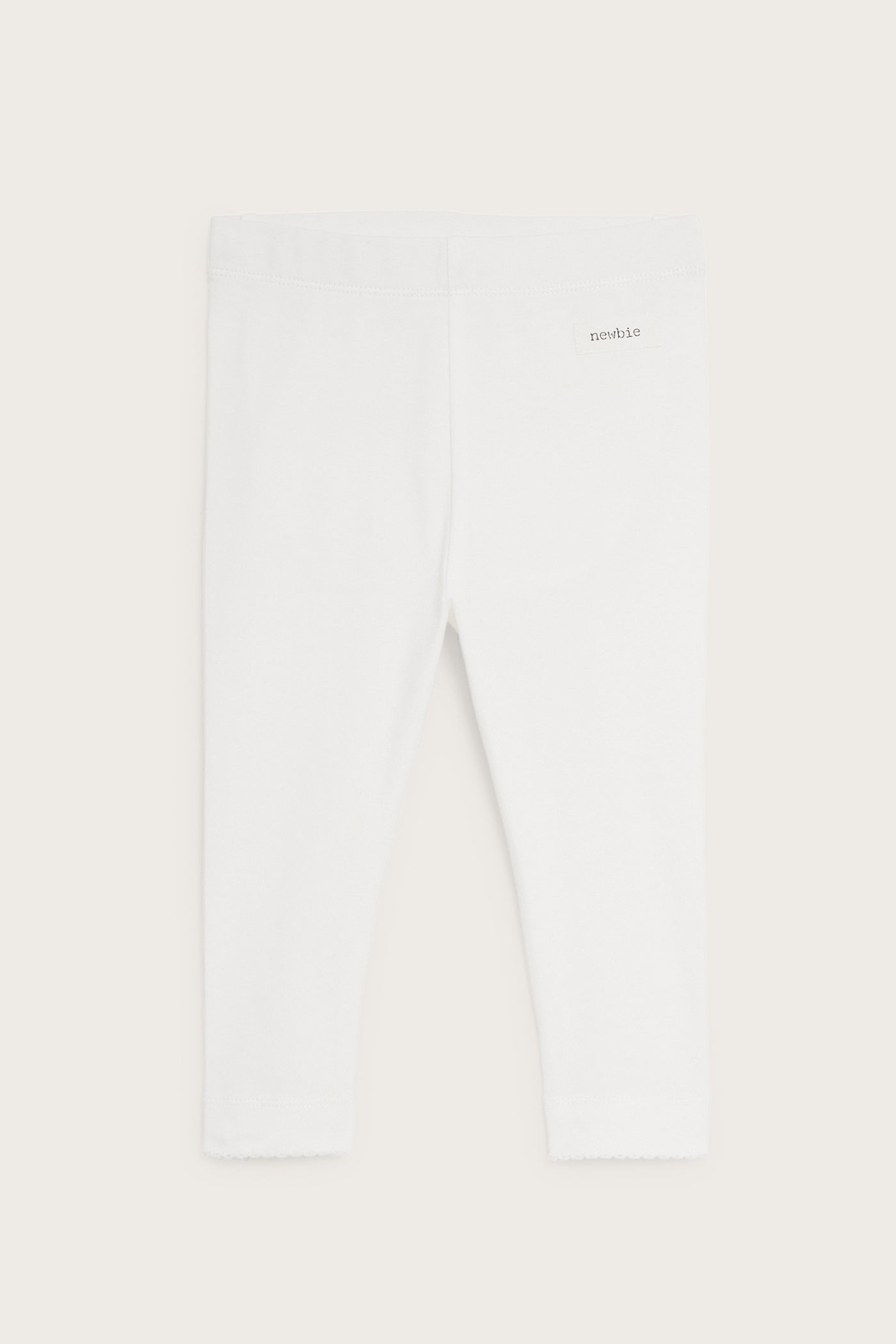 Baby white leggings with ruffles