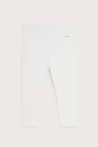 Baby white leggings with ruffles