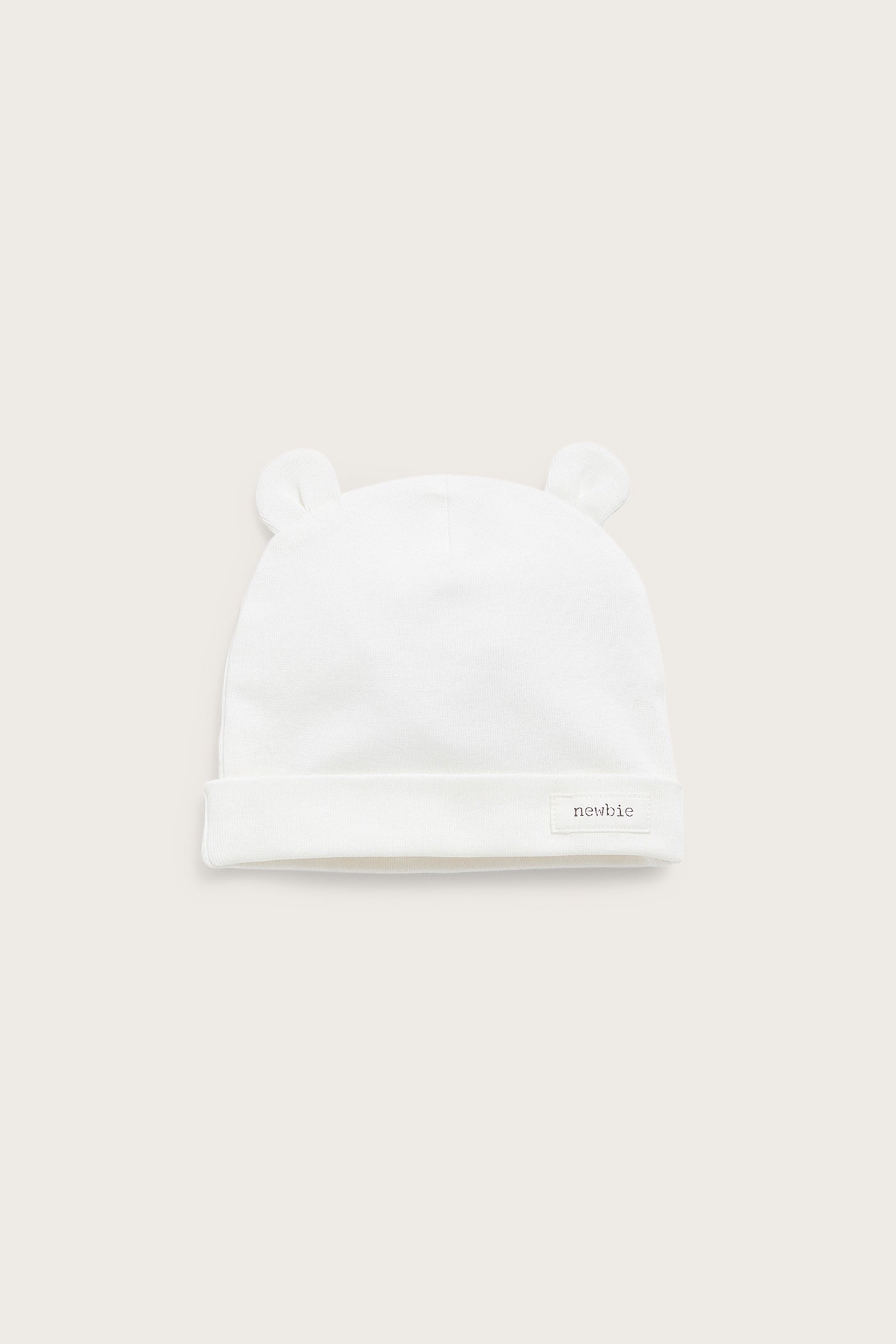 Baby white beanie with ears