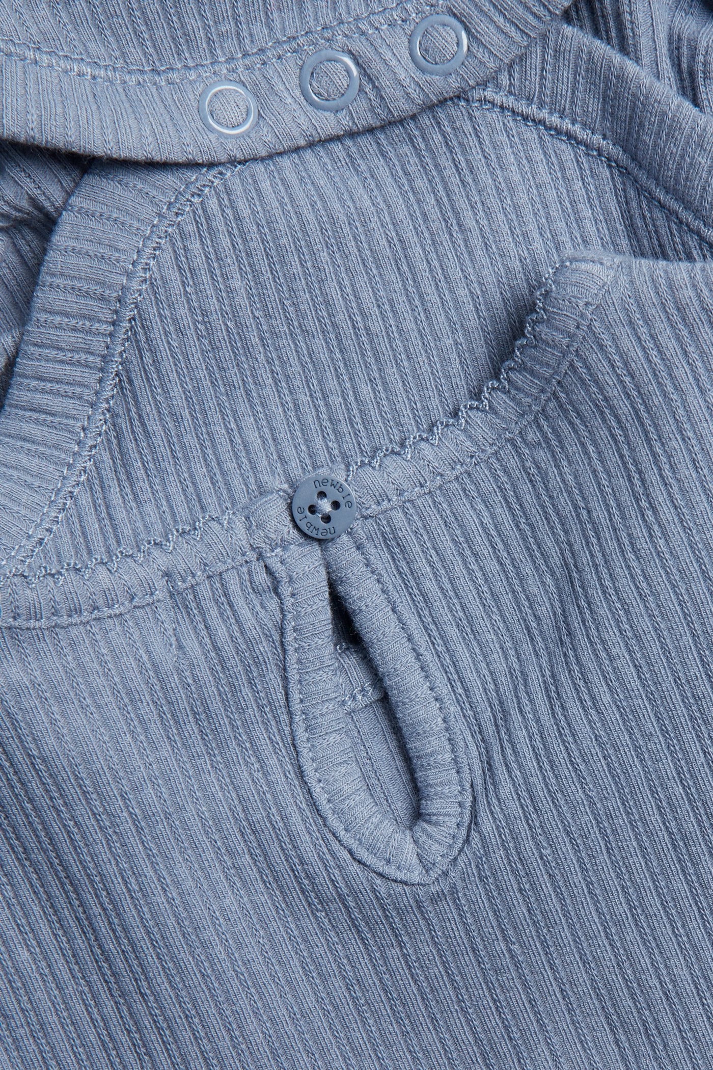 Baby blue bodysuit with short puff sleeves