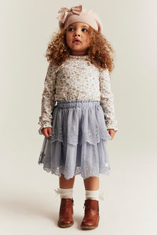 Baby & kids' white floral long-sleeve top