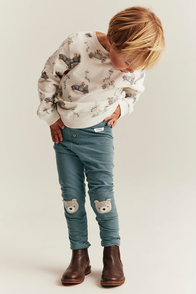 Kids´ blue fleece leggings