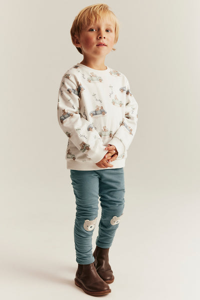 Kids´ blue fleece leggings