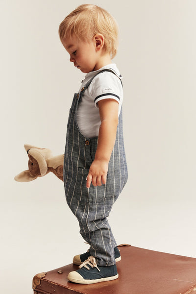 Baby white short sleeve sailor bodysuit