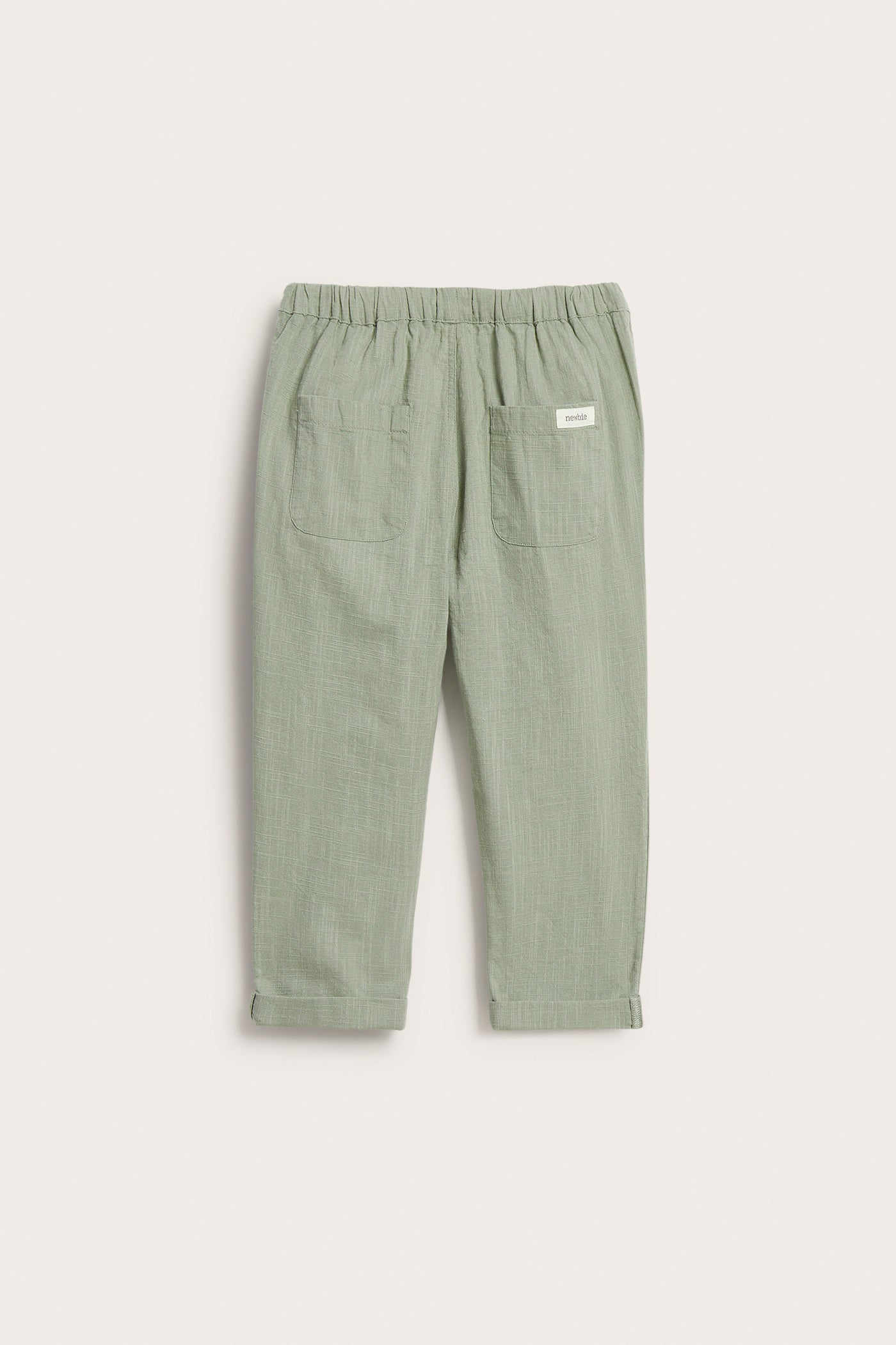 Kids' green textured woven trousers
