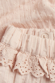 Baby pink frill trousers