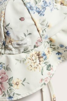 Baby & kids' white floral UV sun hat