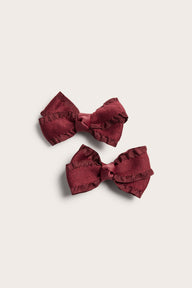 Kids' red clip bows 2-pack