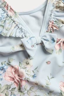 Baby & kids' blue floral frill swimsuit