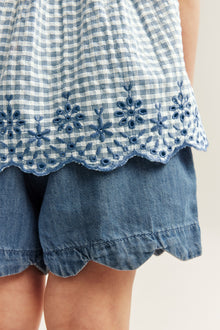 Kids peplum blouse with embroidery