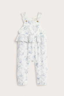 Baby floral dungarees with frill