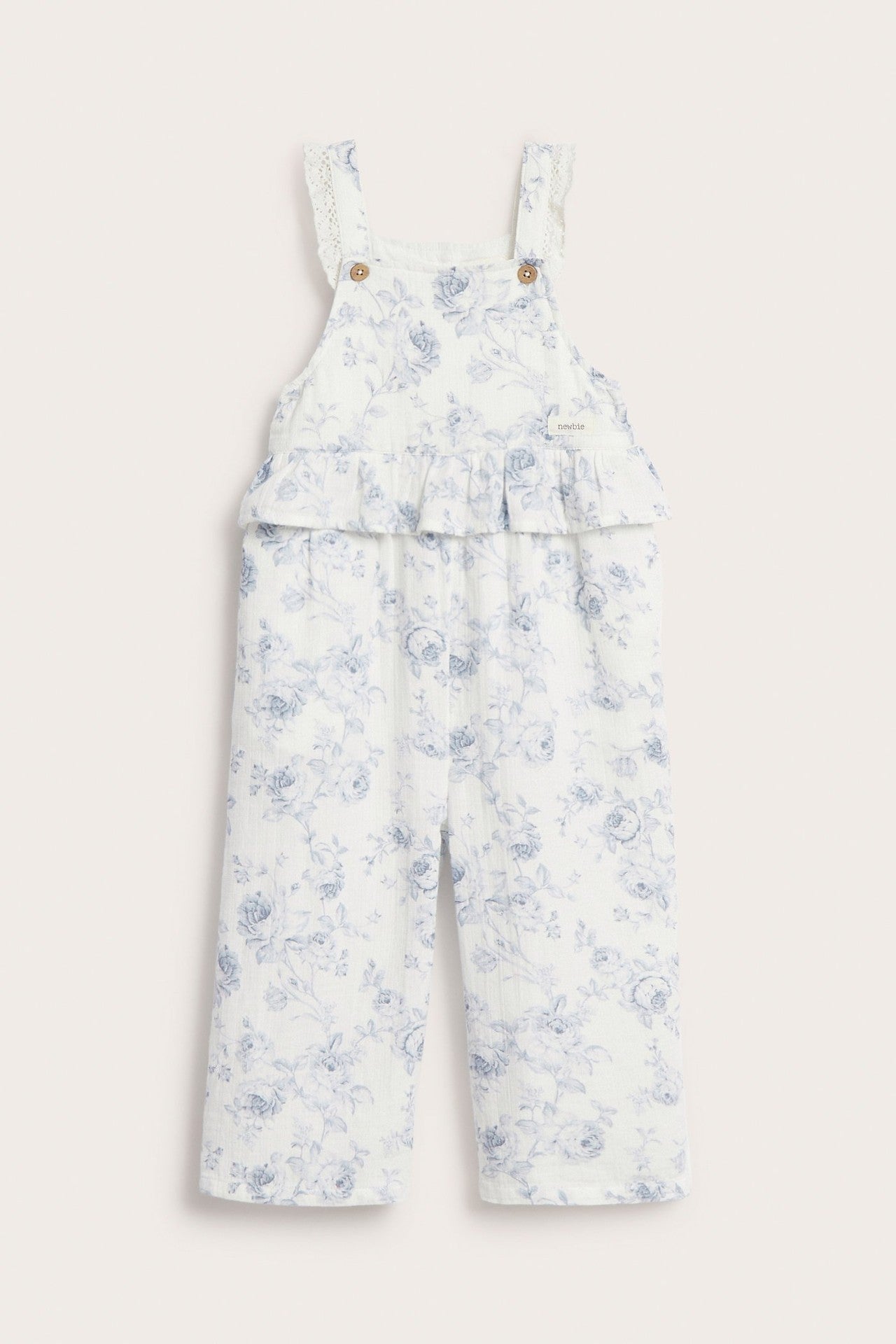 Kids floral jumpsuit with frill