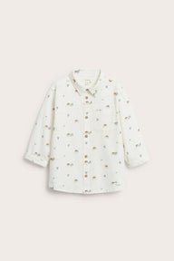 Kids’ white shirt with hedgehog pattern