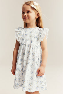 Kids floral dress with frill