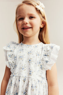 Kids floral dress with frill