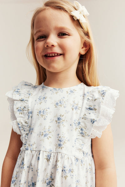 Kids floral dress with frill